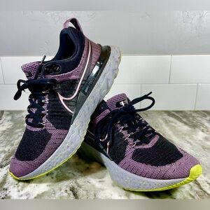 Nike React Infinity Run Flyknit 2 Violet Women’s Running Shoes Size 8.5. EUC